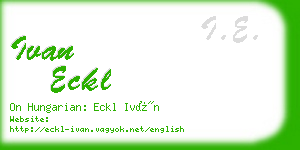 ivan eckl business card